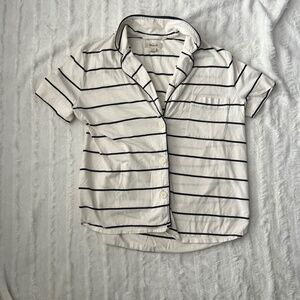 Madewell Black and White Lounge top